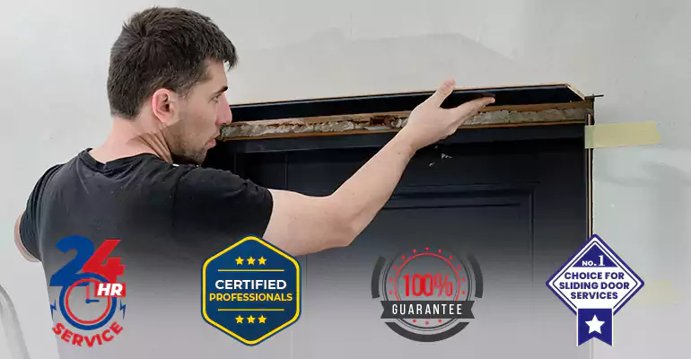 Wood Door Crack and Hole Repair in Surfside